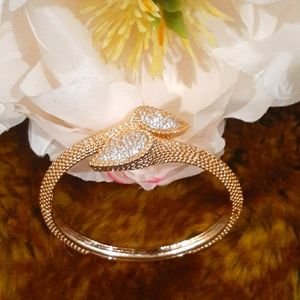 Gold tone real Crystal stones bracelet